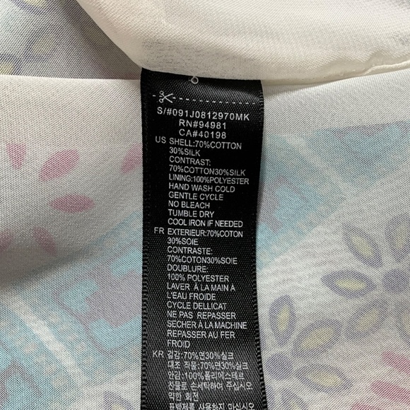 XXI Cotton / Silk Blend Fully Lined Double Vee Neckline Embellished Mini Dress L - Picture 11 of 13